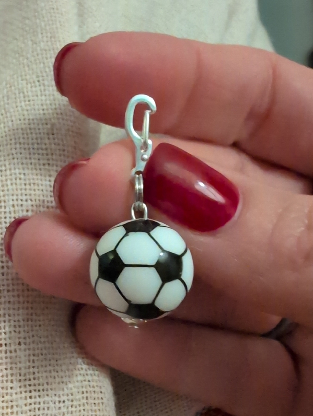 Silicone Soccer Ball Charm